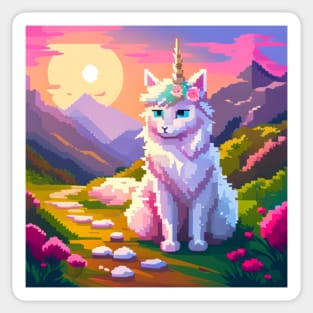 Pixel Princess Unicorn Kitty Sticker